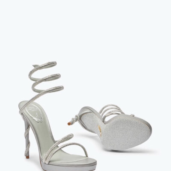 Rene Caovilla MARGOT SILVER PLATFORM SANDAL 120 - Picture 3 of 11